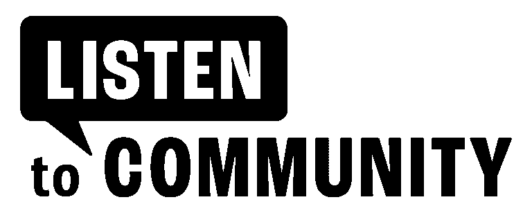 Listen to Community logo black