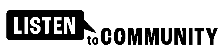 Listen to Community horizontal logo black