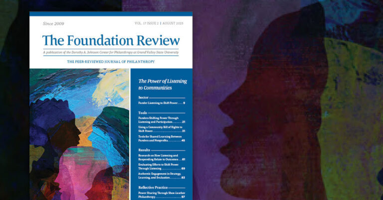 The Foundation Review Spotlights Growing Momentum for Funders Listening to Communities