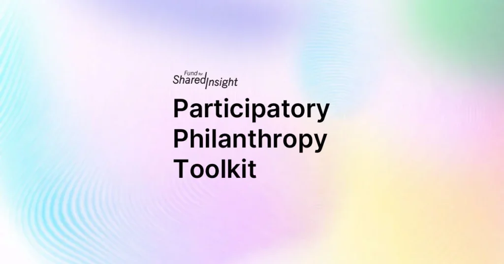 Participatory Philanthropy Toolkit